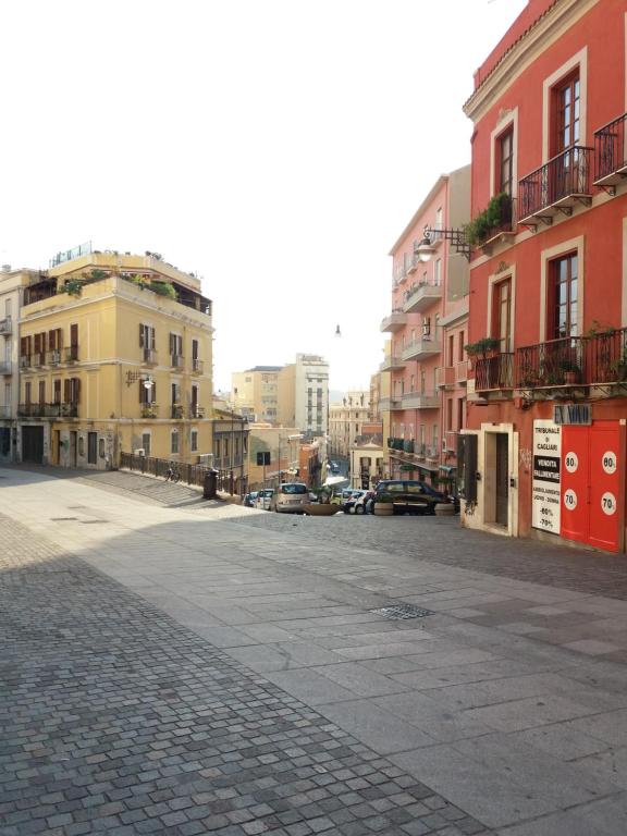 The street outside the building