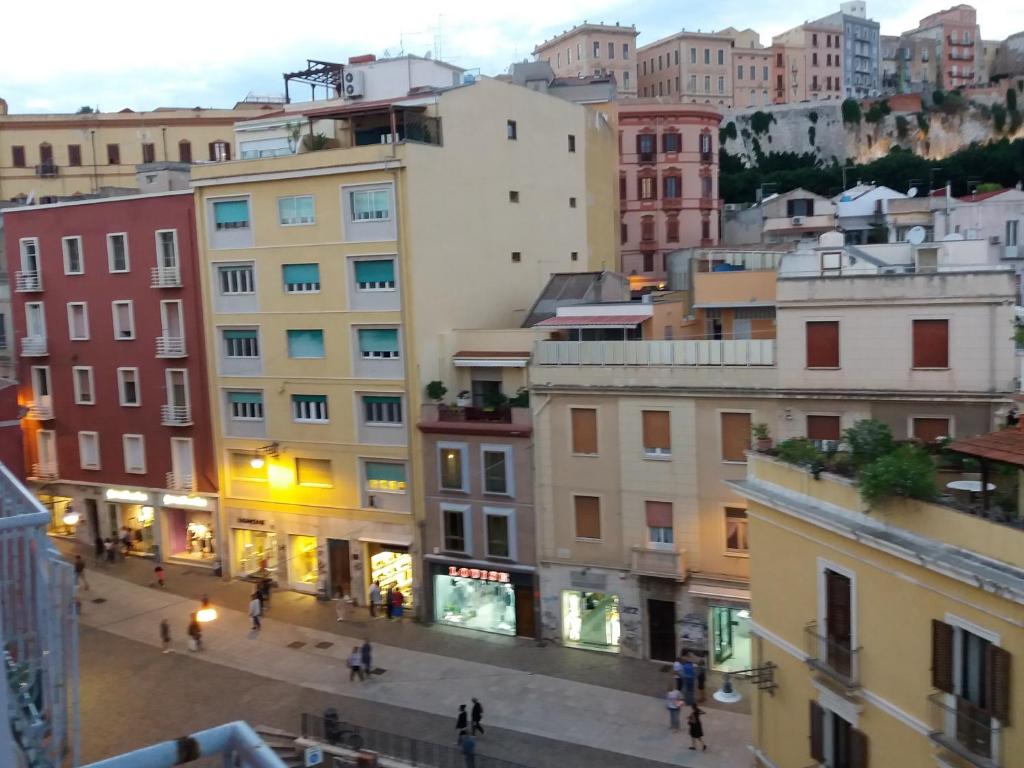 The shopping streets seen from the balcony
